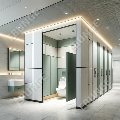 উচ্চ প্রভাব প্রতিরোধের উচ্চ ট্রাফিক এলাকার জন্য আধুনিক পাবলিক বাথরুম পার্টিশন